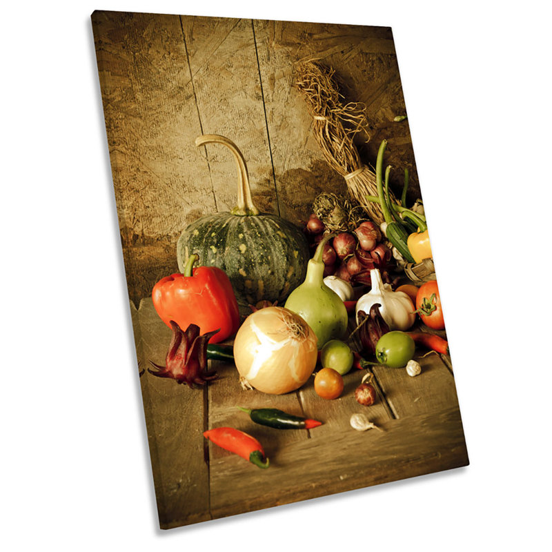 Vegetables Herbs Fruit Kitchen - Wrapped Canvas Painting, 45.7cm H x 30.5cm W x 2cm D
