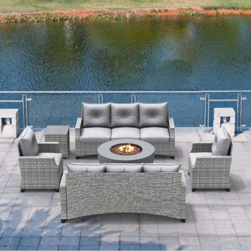 8 - Person Patio Conversation Set with Cushions