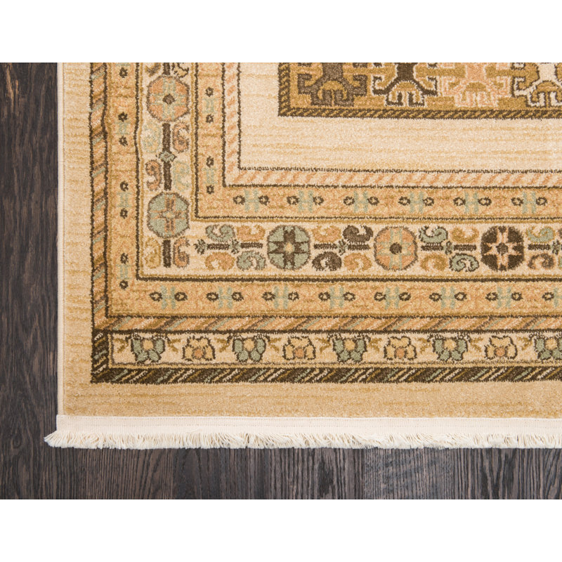 Jaeden Geometric Area Rug, Runner 2'7" x 10', Beige 