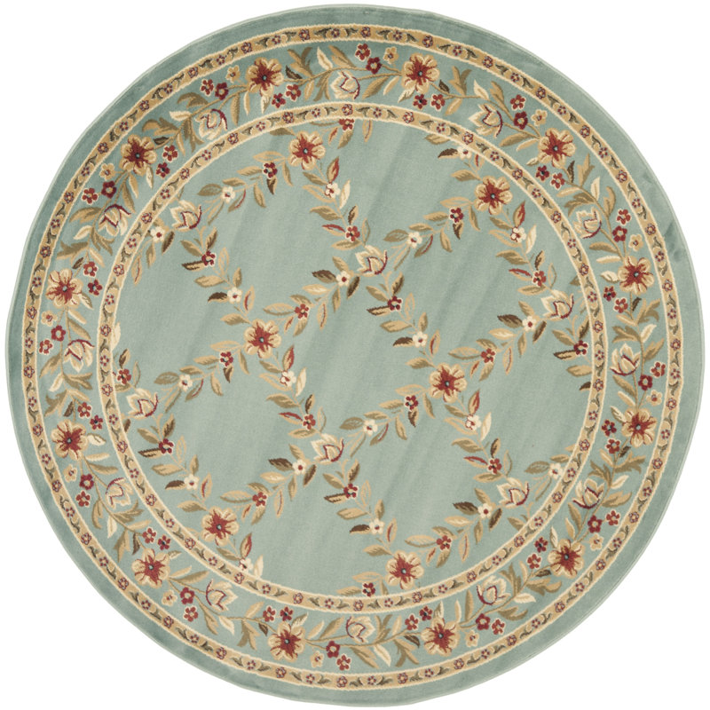 Klose Performance Floral Rug, Round 5'3"