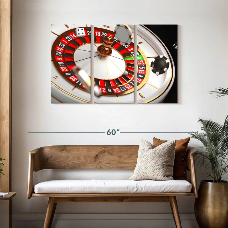 Casino Roulette, 28" H x 45" W