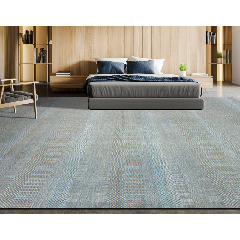 Area Rug in Gray/Blue, Rectangle 9' x 12'