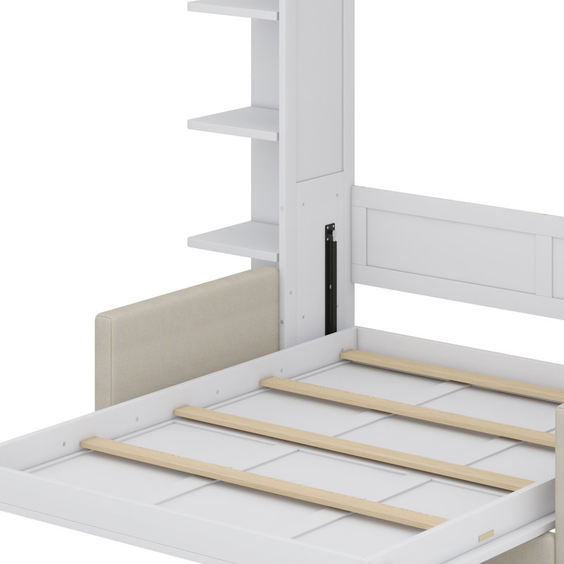 Murphy Bed Wall Bed With Sofa, White