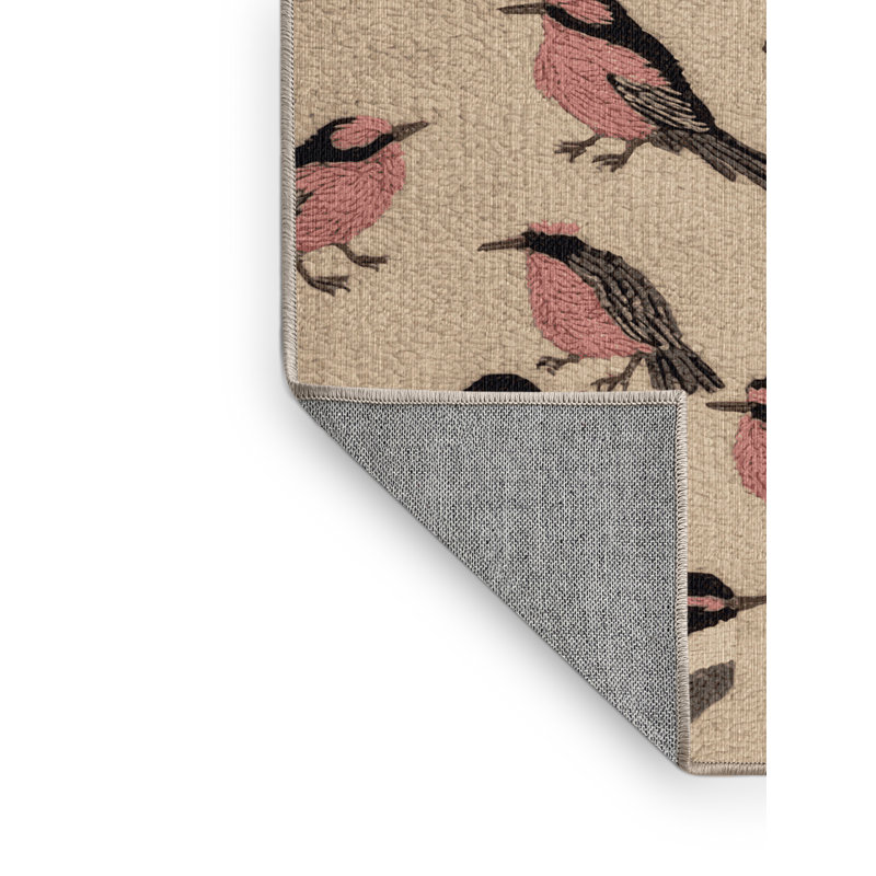  Tapis lavable à mésange à longue queue, Tapis de couloir 2 pi x 4 pi