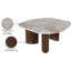 Table basse avec plateau en marbre et base en bois Jamescia-610193865