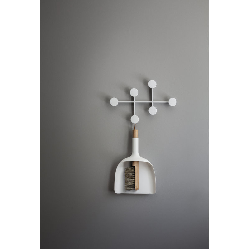 Afteroom Studio 6 - Hook Wall Mounted Coat Rack, Powder Coated White