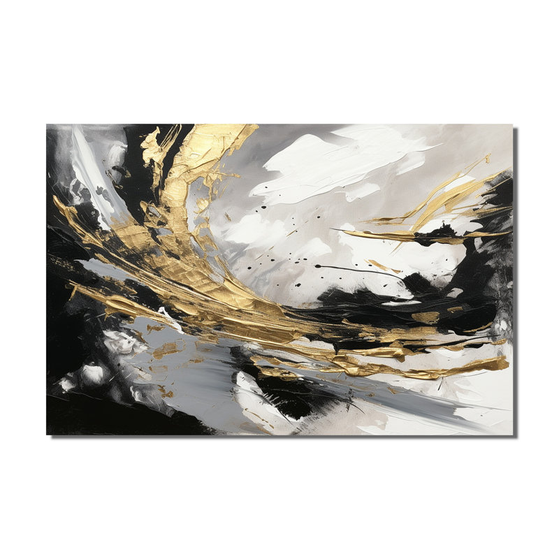 Mystery Awakening I - Art mural abstrait sur toile, H 40 po x l 60 po