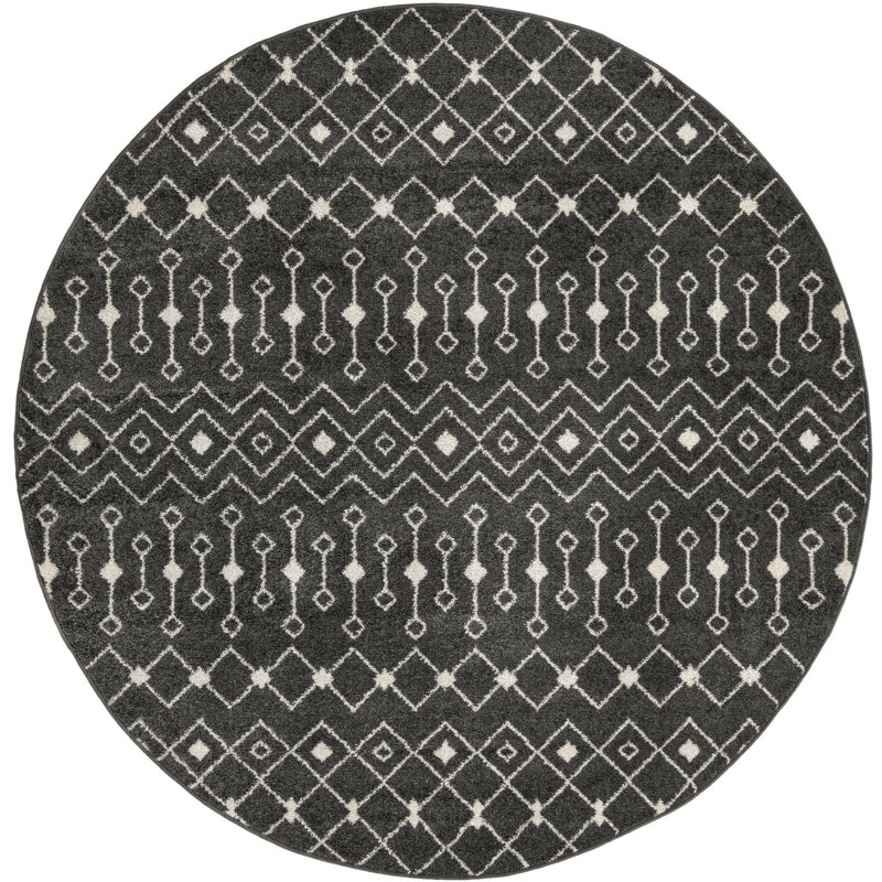 Abstract Indoor Rug, Round 7'10"