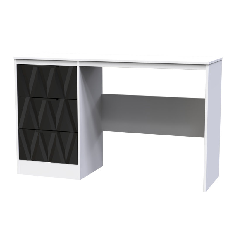 Besmir Dressing Table, Deep Black/White