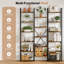 Bibliothèque étagère triple à 6 niveaux