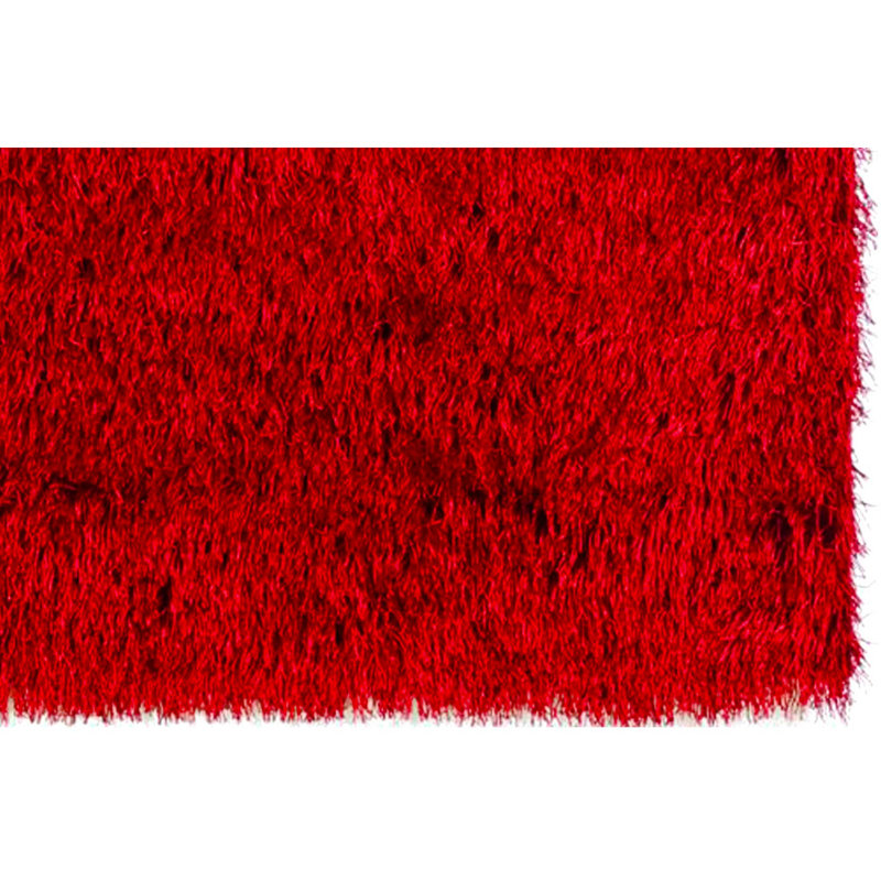 Salsa Solid Colour Hand Woven Shag Area Rug, Rectangle 70 x 140cm
