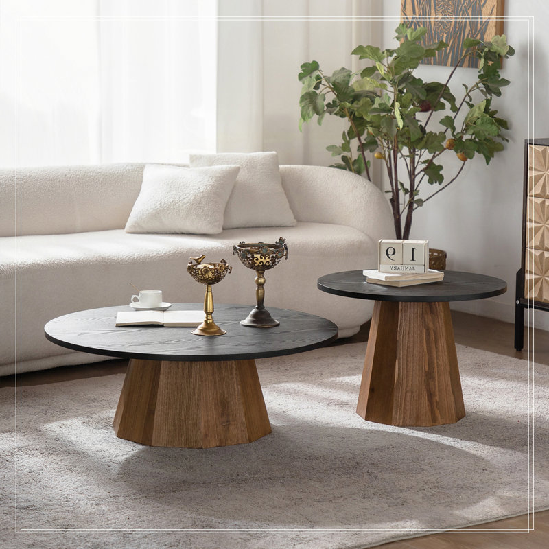 Table basse ronde en bois