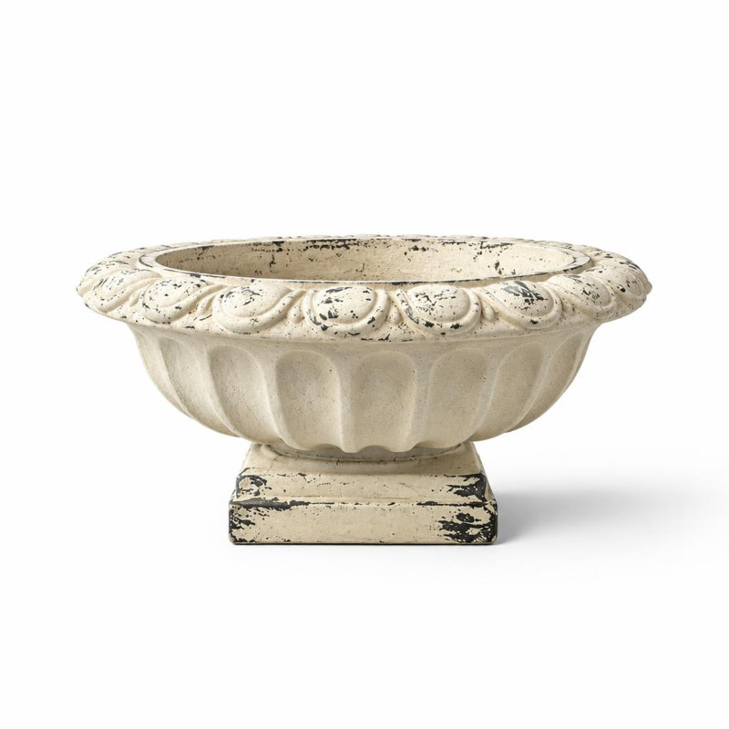 Jardinière d'extérieur résistante pour la plantation et la décoration, design unique peint à la main avec trou de drainage, construction en oxyde de magnésium, idéale pour les patios, les pelouses et les jardins, aucun assemblage requis, parfaite pour les fleurs, les herbes aromatiques, les arbustes et la verdure.