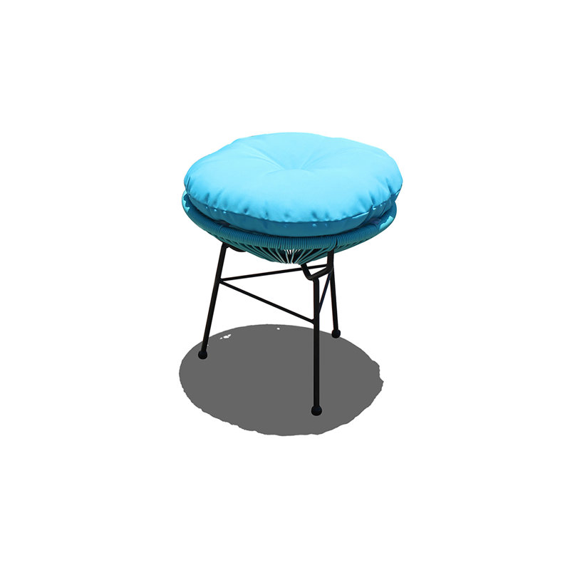 Acapulco Outdoor Round Side Table, Black, Candy Apple