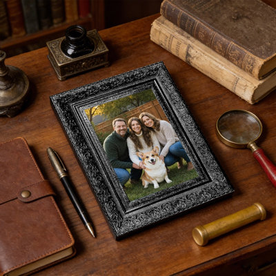 Cadre photo noir et intemporel 3 pièces pour photos et cadeaux de 8 po x 10 po