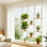 Tablette suspendue à 8 niveaux pour plantes - Support mural pour plante d'intérieur à hauteur réglable, décor boho peu encombrant pour le salon, la chambre à coucher ou le jardin