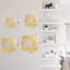 Décoration murale décorative en métal Tropical Monstera-124839801-124839803