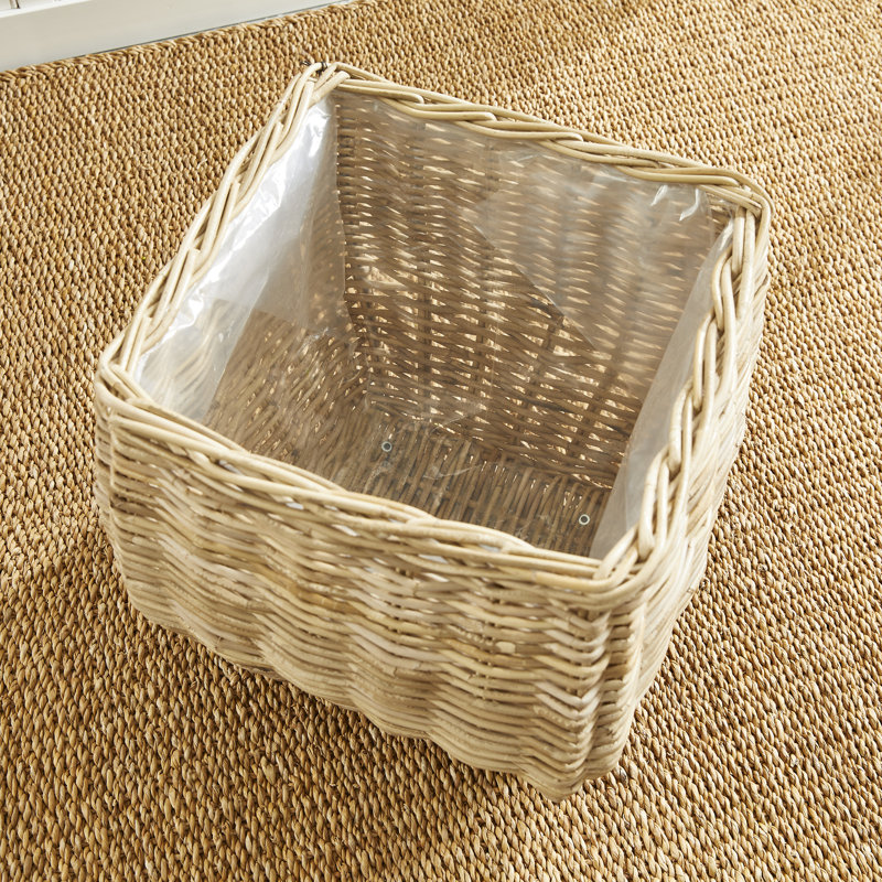 Sylvie Handmade Seagrass Planter, 18" H x 19" W x 19" D