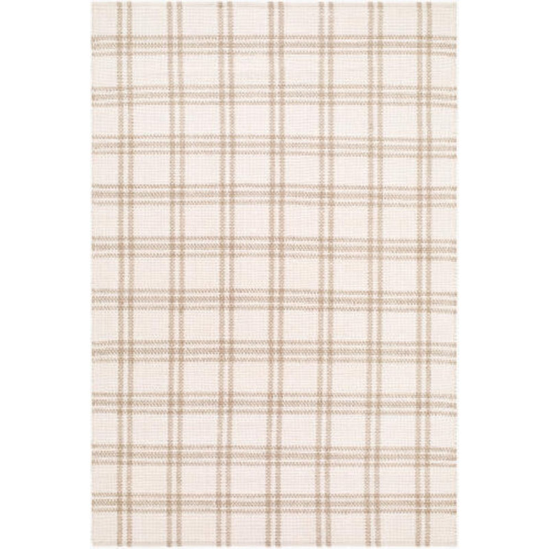 Nader Handmade Rug, Ivory/Brown, Rectangle 6' x 9'
