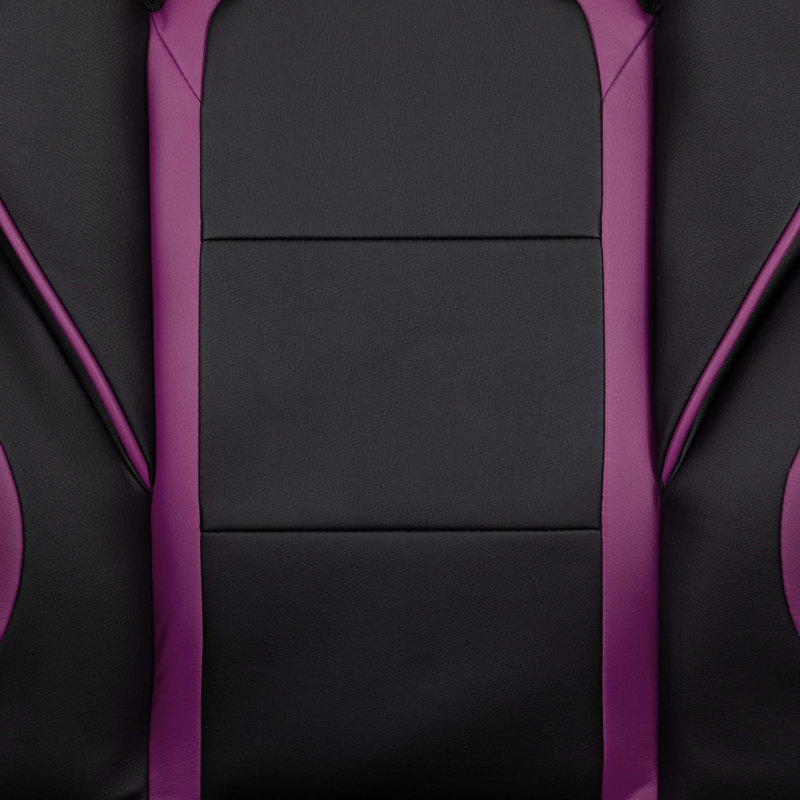 Inbox Zero Adjustable Height and Flip Up PC & Racing Game Chair, Purple