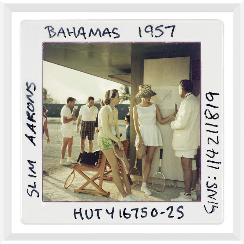 Tennis In The Bahamas - Slide, January 1, 1957 Print by Slim Aarons