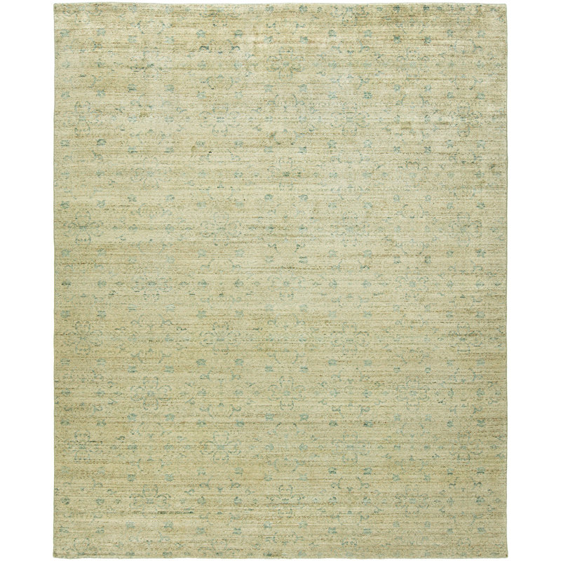 Dareau Floral Area Rug in Gold, Rectangle 2' x 3'