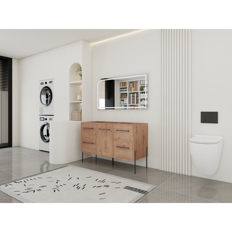 Ensemble de meuble-lavabo autoportant 48 po avec 4 tiroirs ((KD-PACKING) - meuble-lavabo seulement