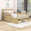 Lit plateforme en bois avec 2 tiroirs-368961677