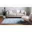 Tapis bleu / ivoire en laine à motif géométrique Noyack-1046922298