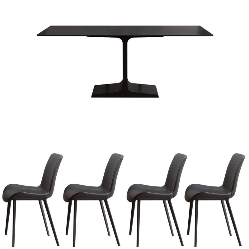Table de salle à manger rectangulaire italienne, H 29,53 po x l 62,99 po x P 35,43 po