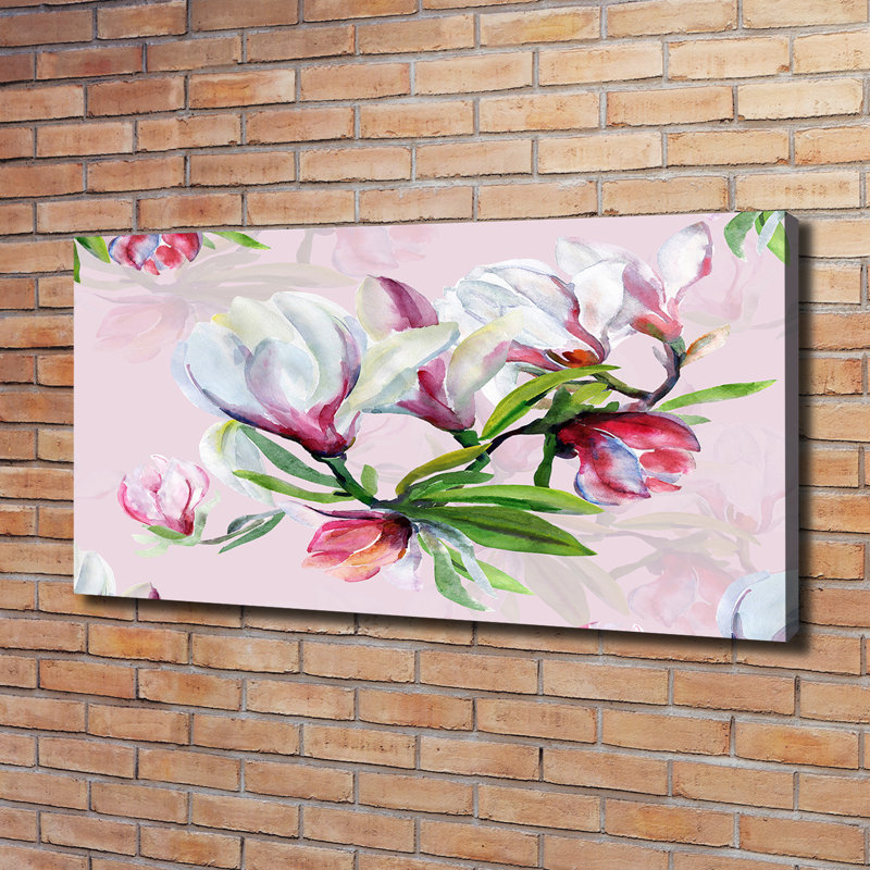 Magnolia Flowers - Wrapped Canvas Print