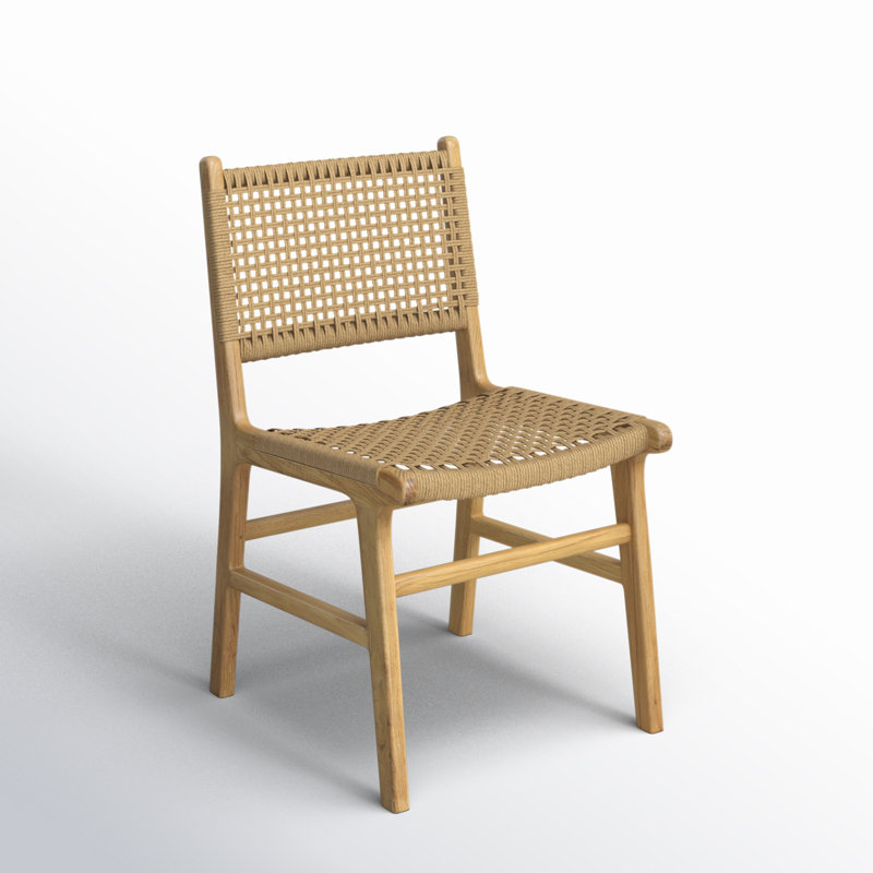 Dallas Wicker Outdoor Dining Chair, Natural