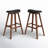 Eric Upholstered Counter Stool with Solid Wood Frame