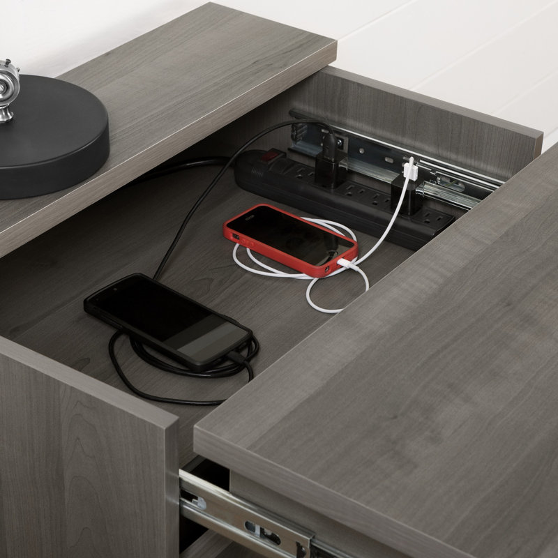 Versa 3 - Drawer Nightstand, Gray Maple