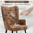 Upholstered Accent Chair with Ottoman-2007275081