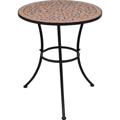 Round Metal Outdoor Balcony Table , 60cm cm W 60cm cm D