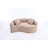 S-Curved Chenille Boneless Sectional Sofa: Dual-Depth (21.3" & 26.8"), No Assembly, Compact For Small Spaces, 400 Lbs, 66.9" L-142121842