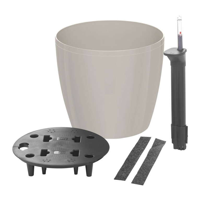 Planter, 32cm H x 36cm W x 36cm D, in Grey