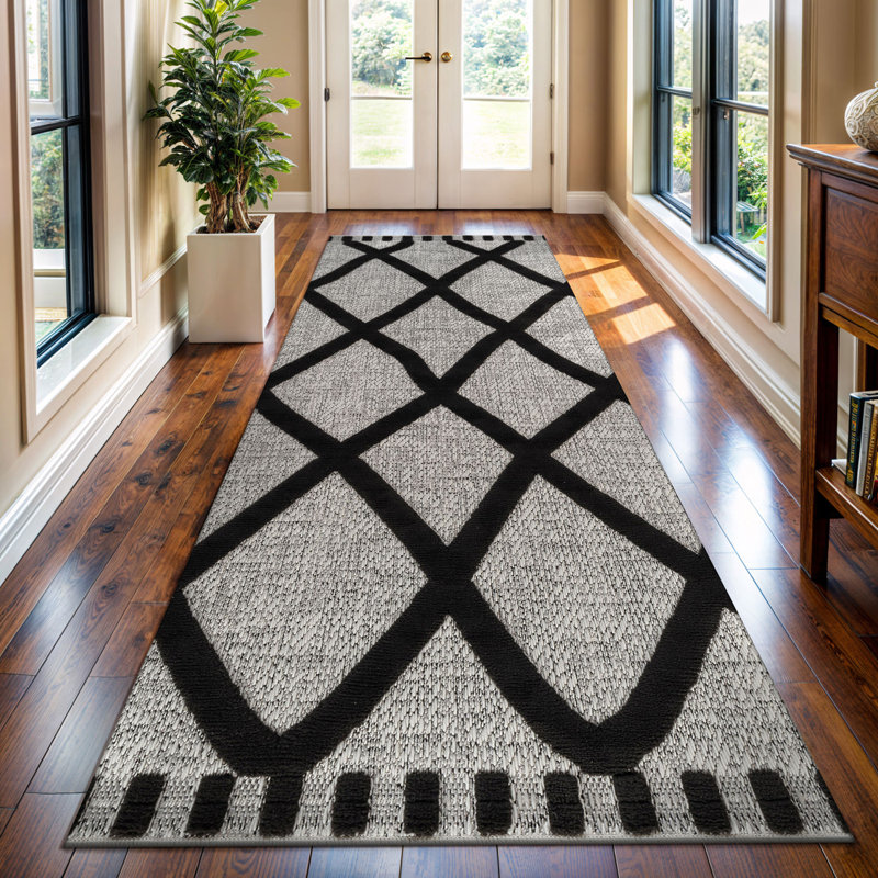 Modern High-Low Indoor Area Rug, Runner 2' x 7'