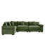 Canapé modulaire surdimensionné surdimensionné en nuage, canapé modulaire convertible avec accoudoirs très larges à assise profonde, 13 coussins décoratifs en velours côtelé de qualité supérieure, conception ergonomique, assemblage facile, pour les salons, vert-130906554