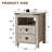 Farmhouse End Table With 2 USB Ports, 2 Power Outlets-1990699100