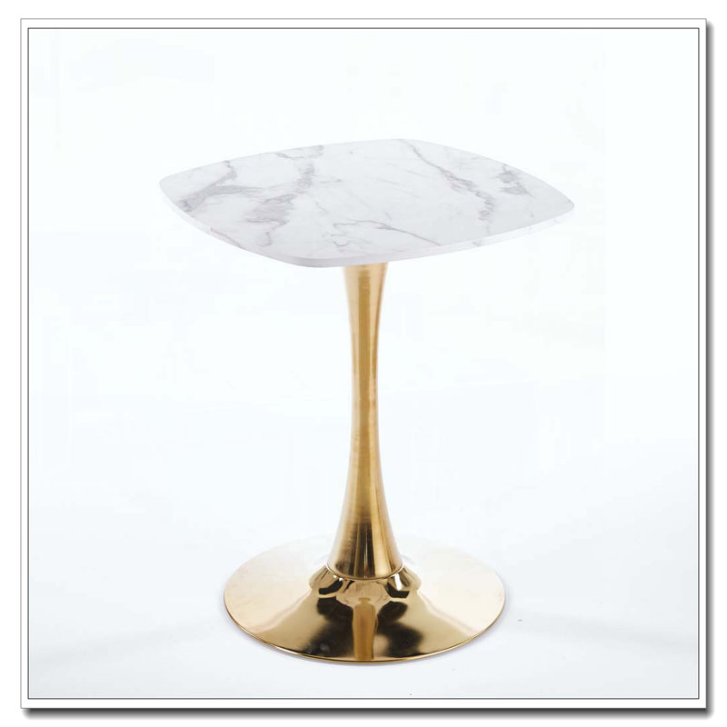 Table de salle à manger carrée Tulip, 28.93"H x 23.62"L x 23.62"W, Blanc