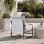 Ensemble de 2 fauteuils d'extérieur avec cadre en aluminium et canapé simple avec coussin amovible résistant à l'eau