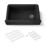 Cairn® Undermount Single-Bowl Farmhouse Kitchen Sink with Fluted Design
