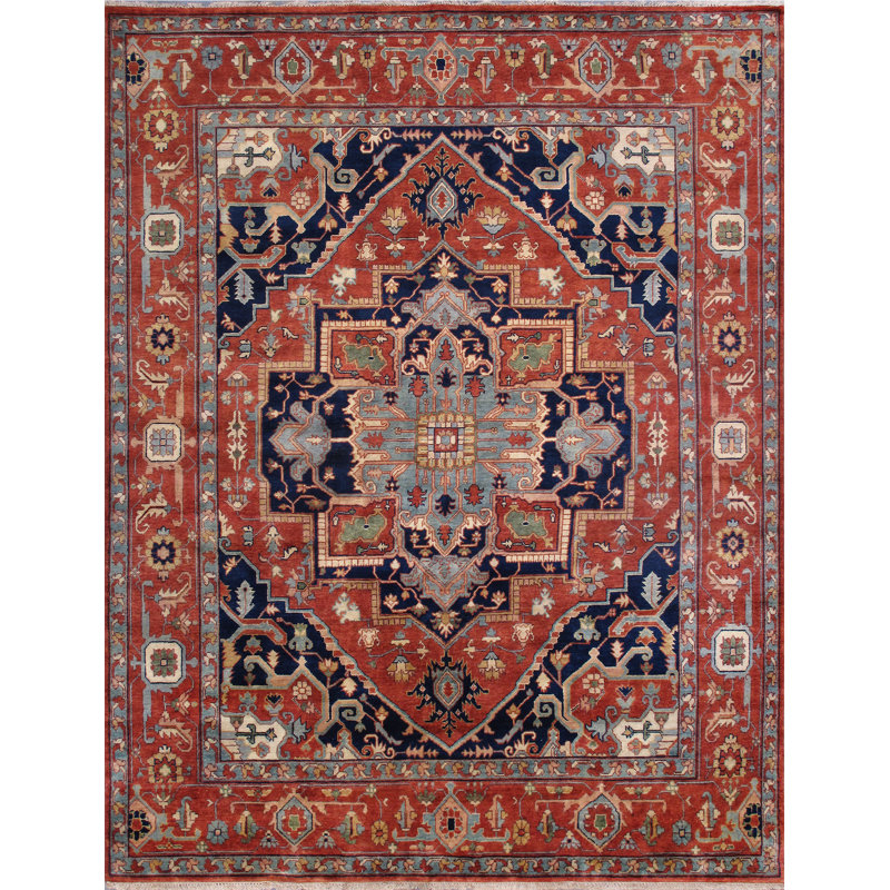 Serapi Wool Southwestern Area Rug, Rectangle 8'11" x 11'10"