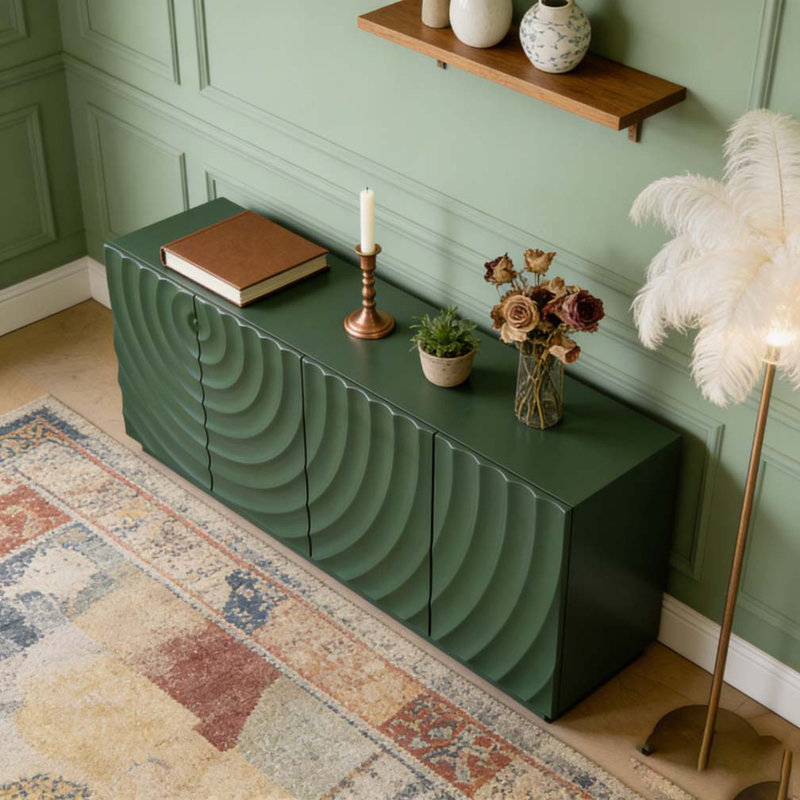 Armoire de rangement Mid-Century, Vert