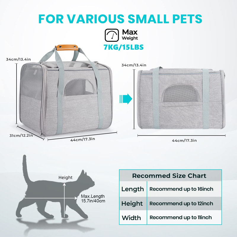 Pet Carrier, Light Grey
