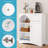  1 Door, 1 Drawer Tall Kitchen Storage Cabinet With Open Shelves - White