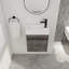 Meuble-lavabo flottant mural avec lavabo en céramique et porte d'armoire à fermeture en douceur-534816687