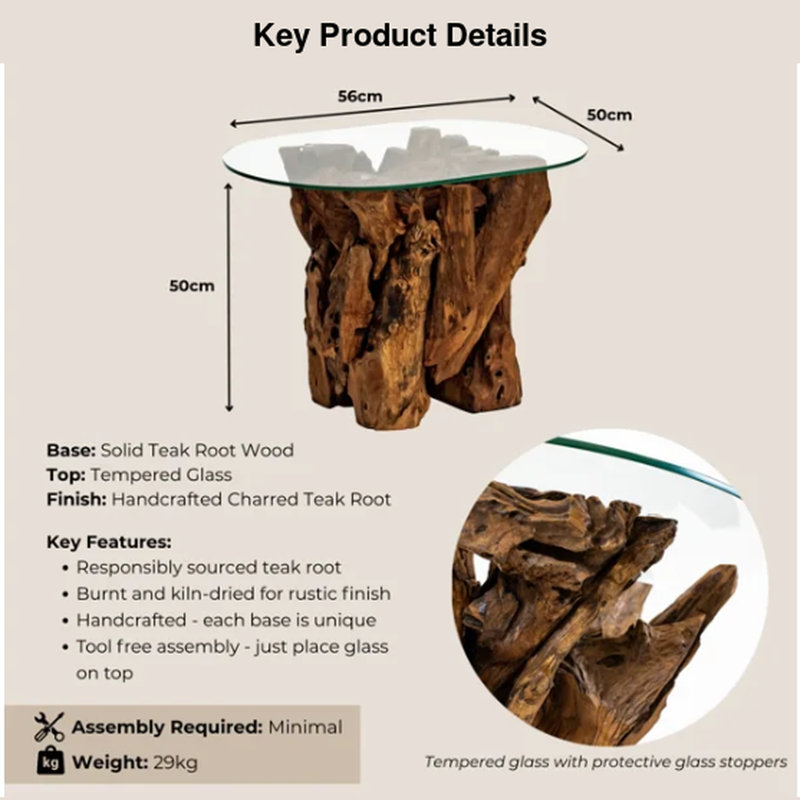 Coffee Table, 50cm H x 56cm L x 56cm W